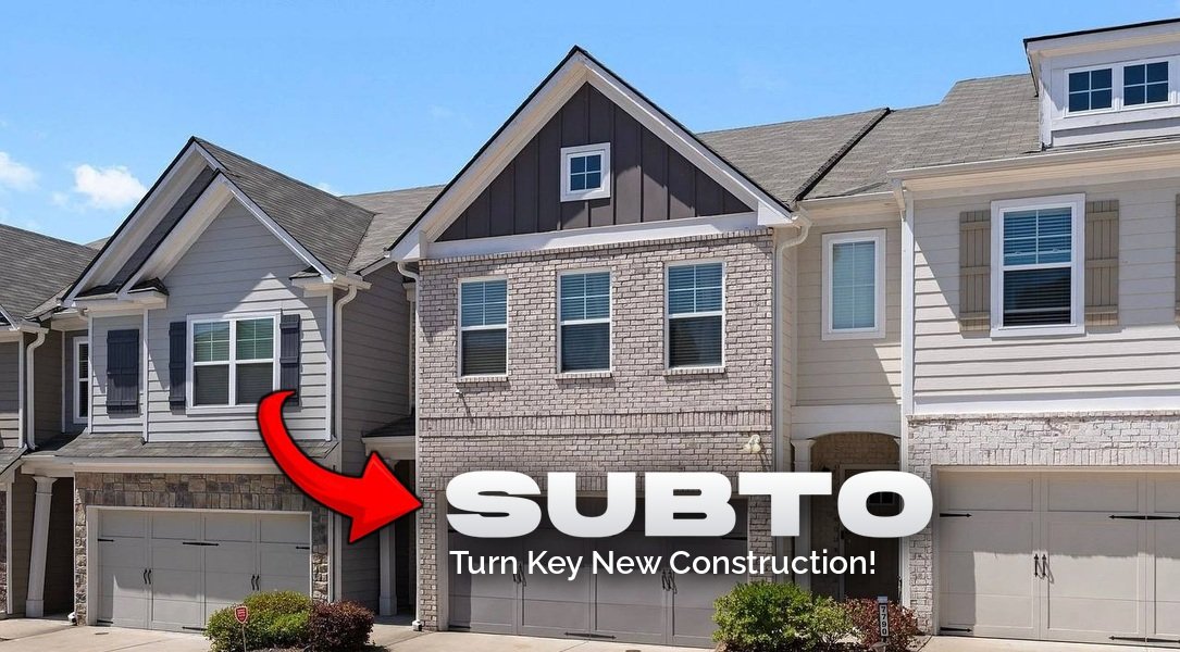 🆕 2022 Townhome Subto Fairburn GA 🗓️ NO Payment Until November 💵 Only 8% Down 🧳 MTR Up to $3,500/mo 🚫 NO Pre-approval or Credit Check