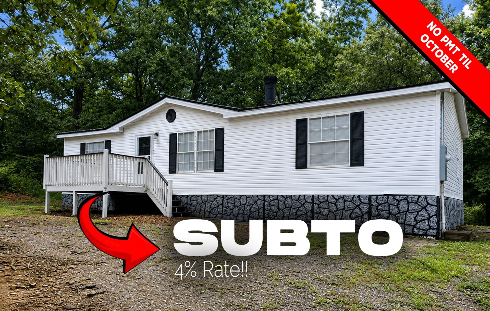 ๐ฅ Subject-To Manufactured Home in Talking Rock GA ๐ฅ๐ฅ Only $9k ENTRY ๐ต 4.625% Rate Already in Place, NO PMT TIL OCTOBER! ๐ 2/3 Acre Lot ๐ฒ NO Pre-approval or Credit Check ๐ซ